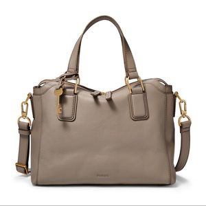 NWT Fossil Jacqueline Satchel in Graystone